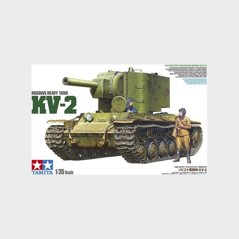 Tamiya - Kv-2 Russian Heavy Tank Byggest - 1:35 - 35375