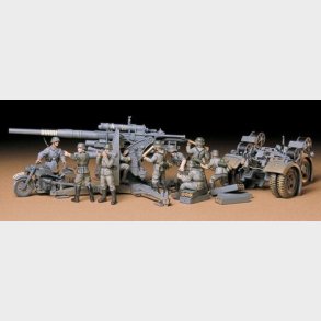 Tamiya - Tysk 88 Mm Flak Kanonstilling Og 9 Figurer - 1:35 - 35017
