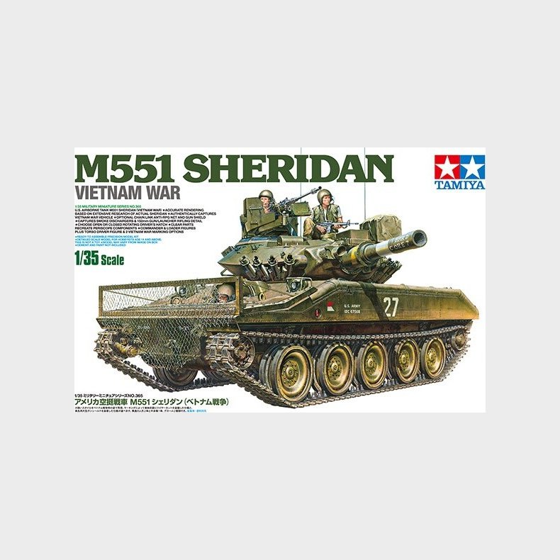 Tamiya - M551 Sheridan Vietnam War Bygges�t - 1:35 - 35365