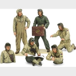 Tamiya - U.s. Tank Crew Set European Theater - Model Figurer - 1:35 - 35347