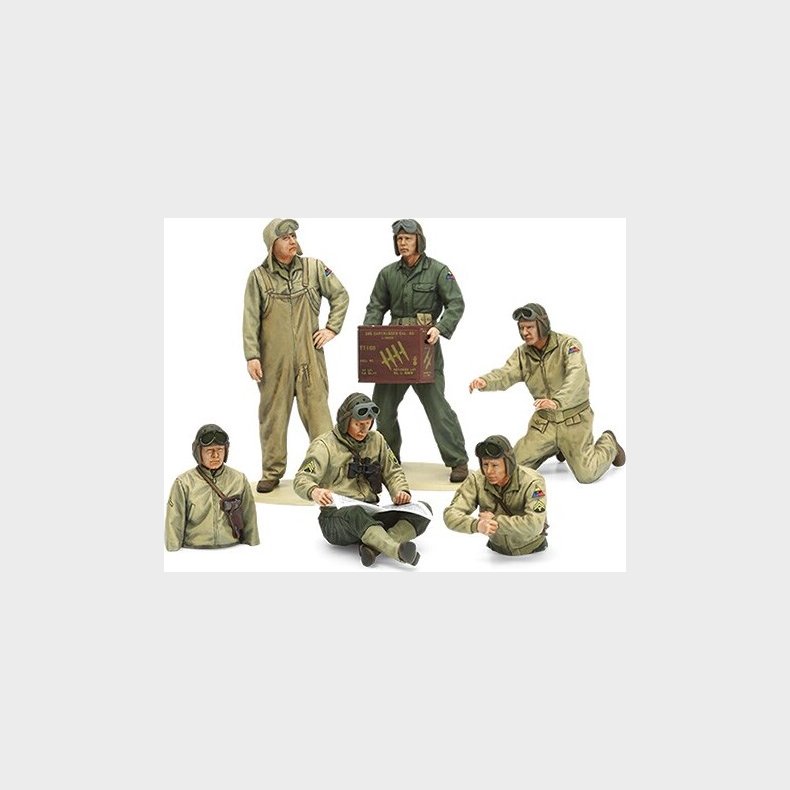 Tamiya - U.s. Tank Crew Set European Theater - Model Figurer - 1:35 - 35347