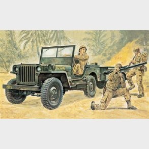 Italeri - Willys Mb Jeep Med Trailer Bygges�t - 1:35 - 314