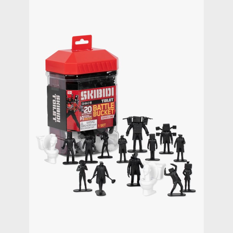 Skibidi Toilet Battle Bucket Figurs�t Series 1, 20 Stk.