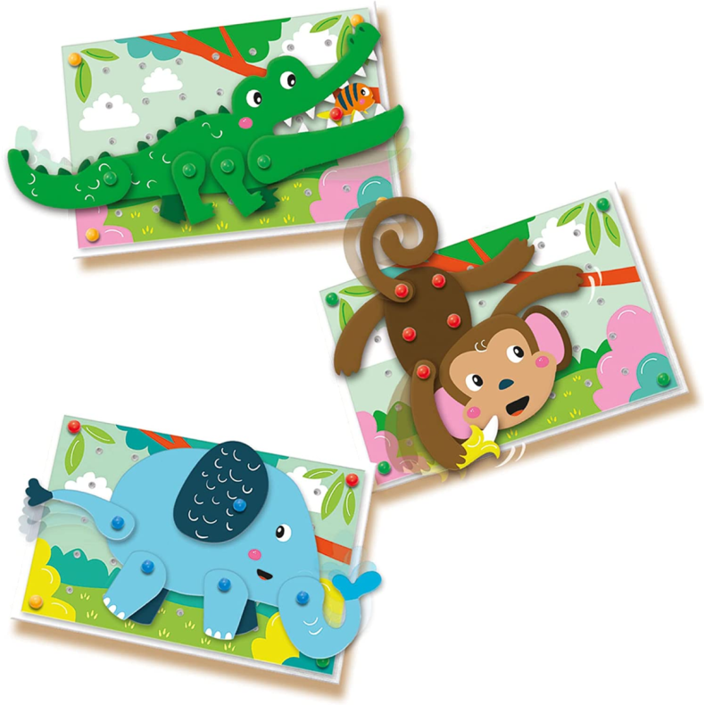 SES Creative | Stiftmosaik med bevgelige dyr