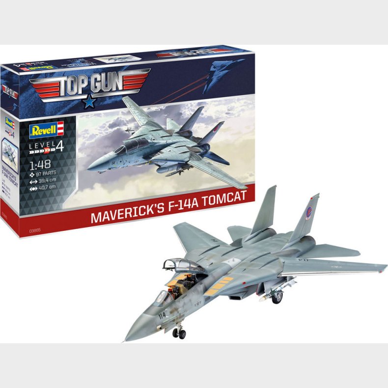 Revell Top Gun - Mavericks F-14a Tomcat Modelfly Bygges�t - 1:48 - 03865