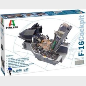 Italeri - F-16 Cockpit Model Bygges�t - 1:12 - 2990