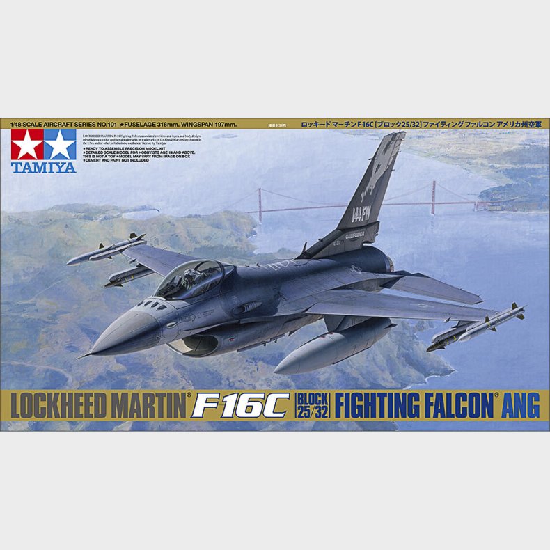Tamiya - F-16c Block 25/32 Modelfly Byggest - 1/48 - 61101