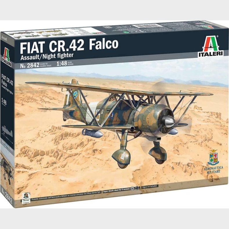 1:48 Fiat Cr.42 Falco Assault/night Fighter - 2842s - Italeri