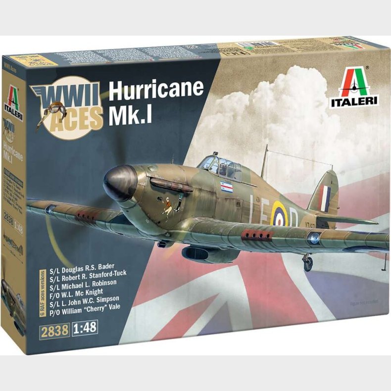 Italeri - Hurricane Mk 1 Wwii Aces Model Byggest - 1:48 - 2838