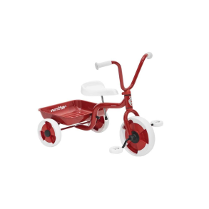 Trehjulet cykel m. vippelad r�d/hvid