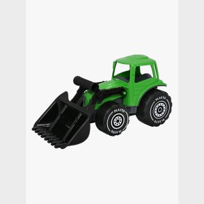 Plasto Traktor m. Frontl�sser, Gr�n/Sort