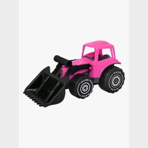 Plasto Traktor m. Frontl�sser, Lyser�d/Sort