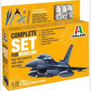 Italeri - F-16 C/d Night Falcon Complete Model Set - 1:72 - 72009