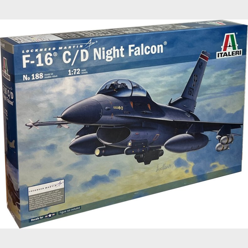 Italeri - F-16 Night Falcon Fly Bygges�t - 1:72 - 0188