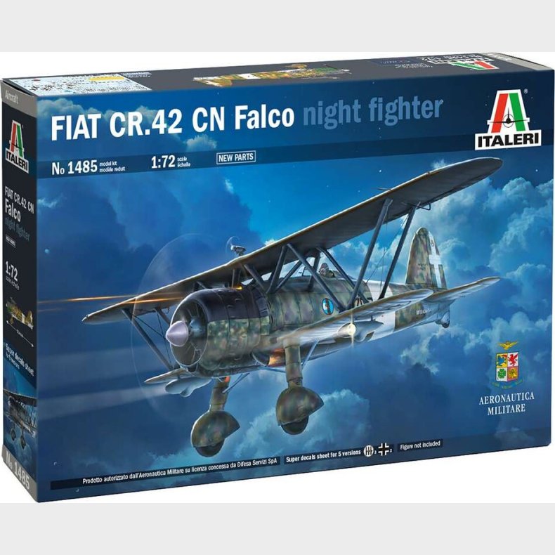 Italeri - Fiat Cr.42 Cn Falco Night Fighter Byggest - 1:72 - 1485
