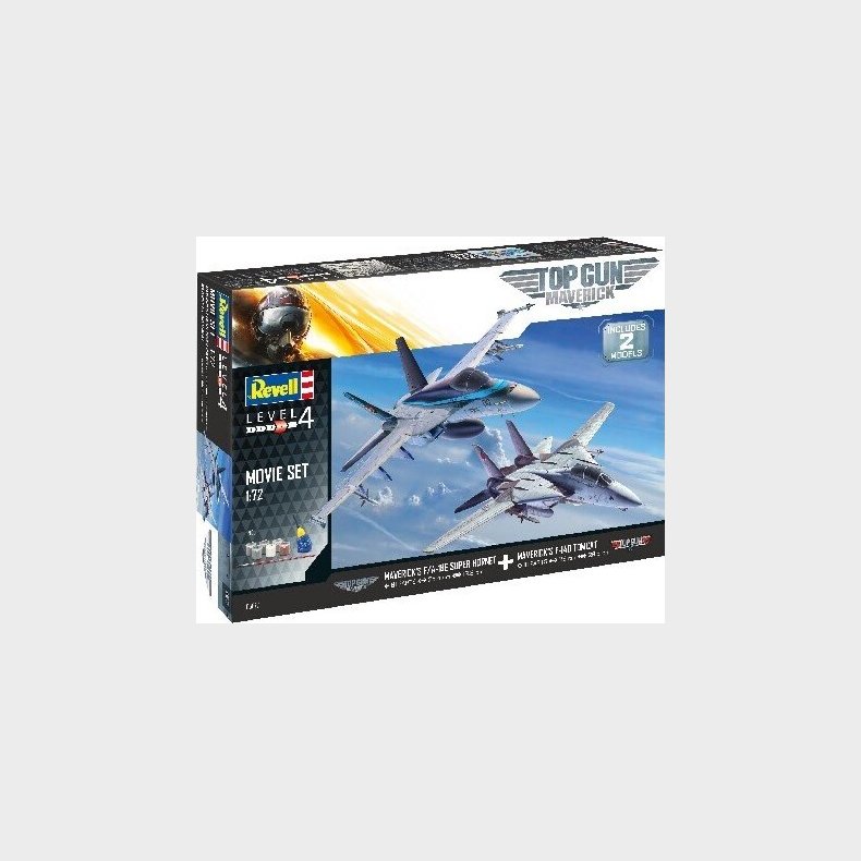 Revell - F/a-18e Super Hornet + F-14d Tomcat - 1:72 - Level 4 - 05677