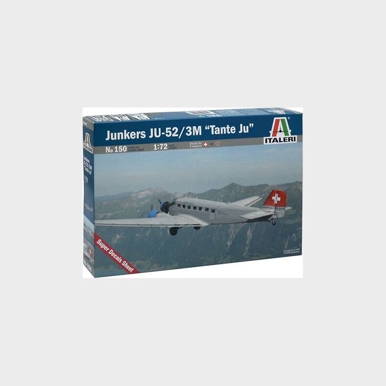 Italeri - Junkers Ju-52 Tante Ju Fly Bygges�t - 1:72 - 150