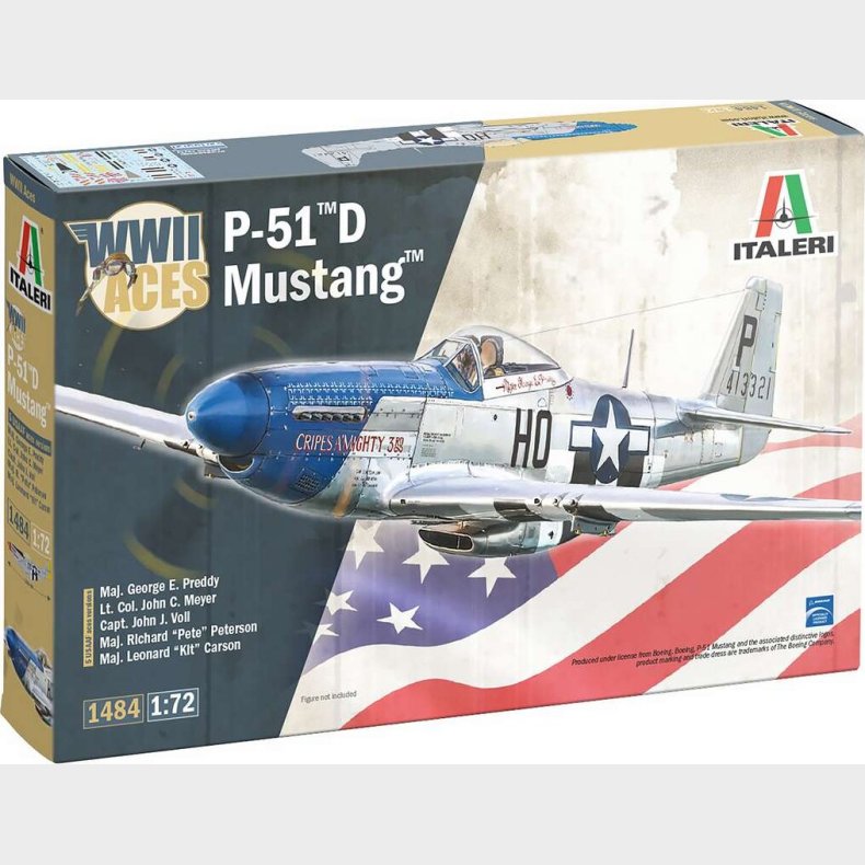 Italeri - P-51d Mustang Aces Modelfly Byggest - 1:72 - 1484s