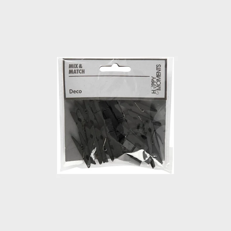 Minitjklemme 9mm 20stk sort