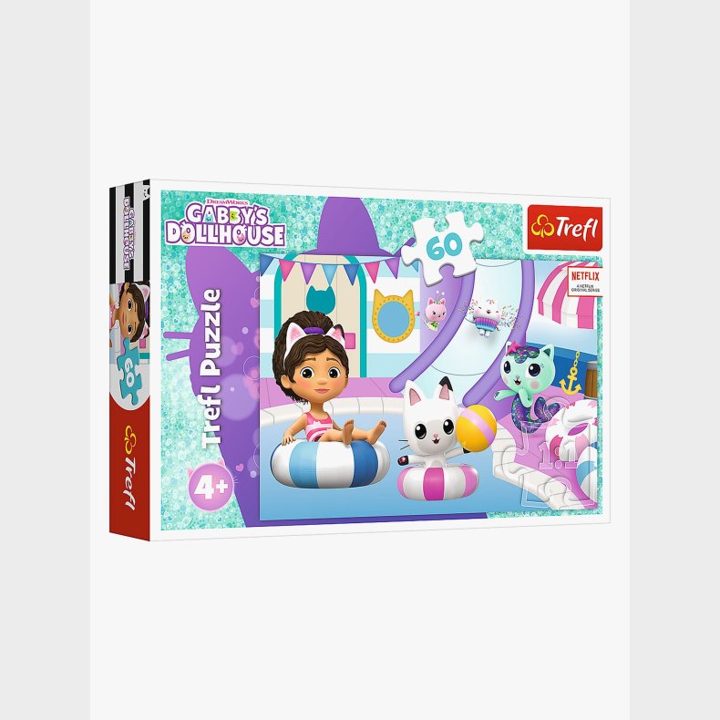 Trefl Gabbys Dollhouse At The Pool Puslespil 60 Brikker