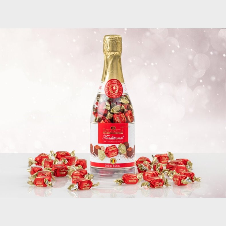 Chokoladetr�ffel i Champagneflaske