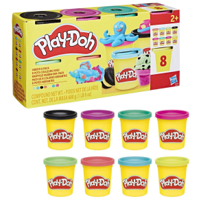 Play-Doh Vibrant 8 Pack Solid 680G
