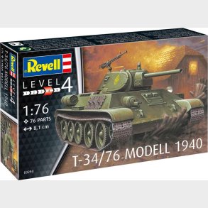 Revell - T-34 Modell Tank Byggest - 1:76 - Level 4 - 03294