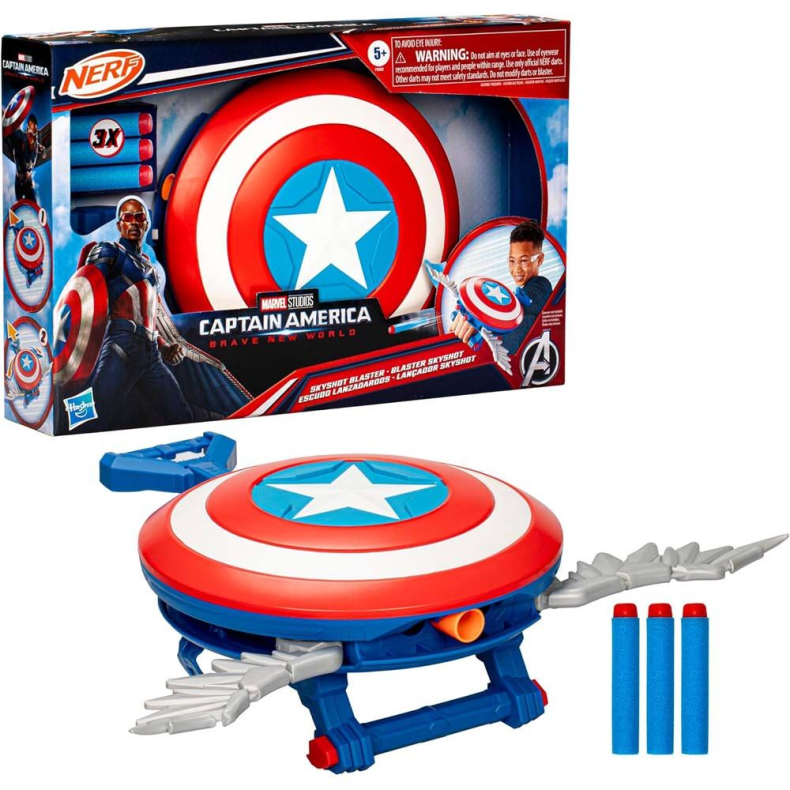 Captain America Nerf Skyshot Blaster
