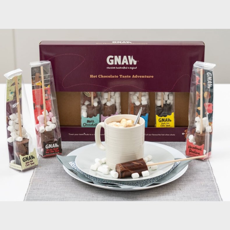 Gnaw Varm Chokolade Smagseventyr 8-pak