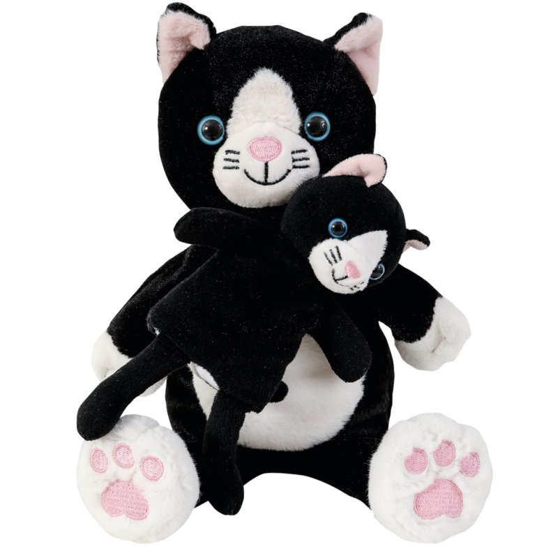 Beleduc | Hnd- & fingerdukke - Kattemor med killing