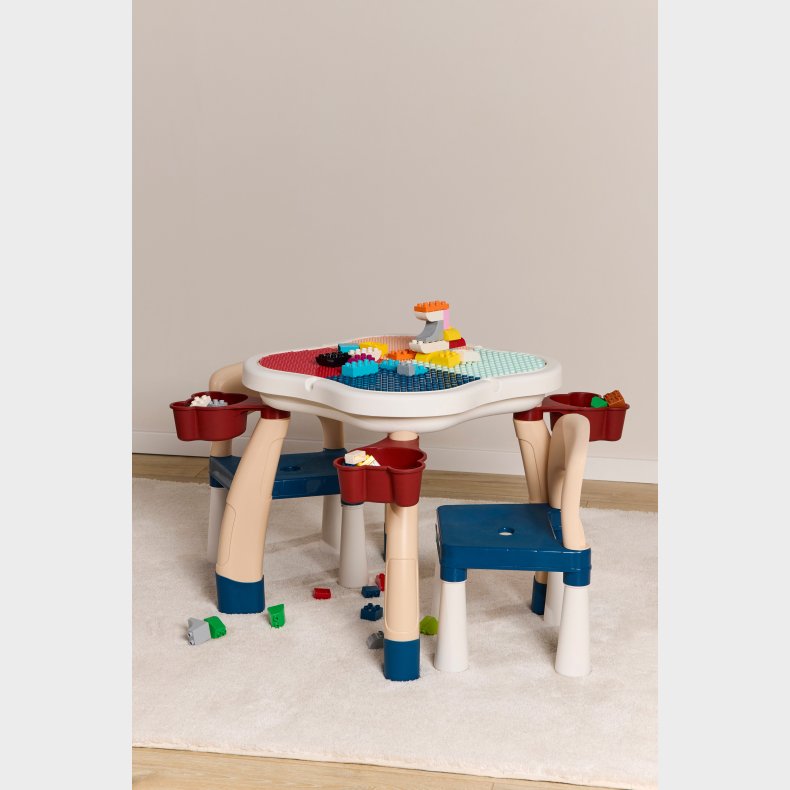 Cloudberry Castle Aktivitetsbord med Stole, Blue