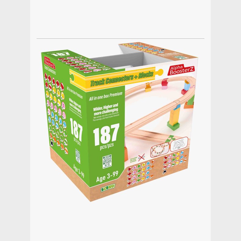 Alpha BoosterZ Track Connectors All In One Block Box Premium Bygges�t 187 Dele