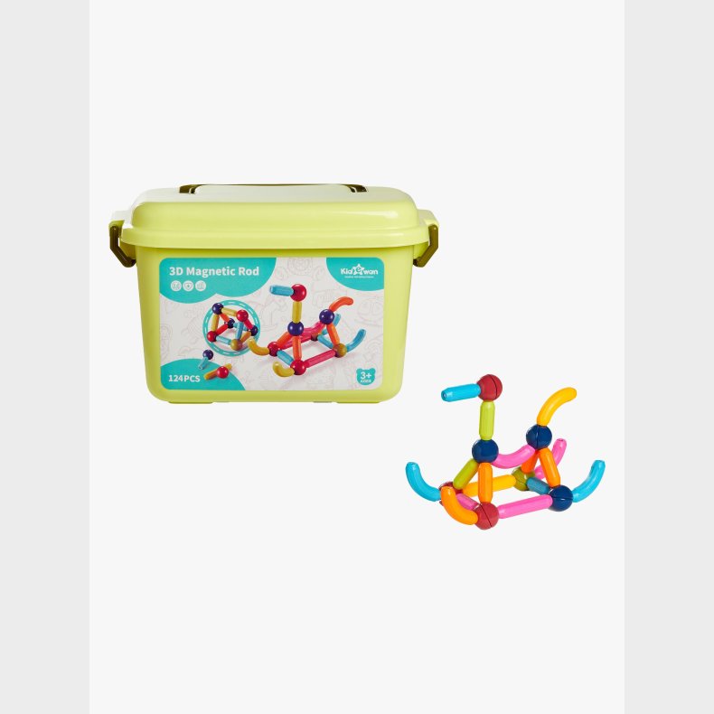 Fippla Store Magnetiske Byggeklodser 124 Stk