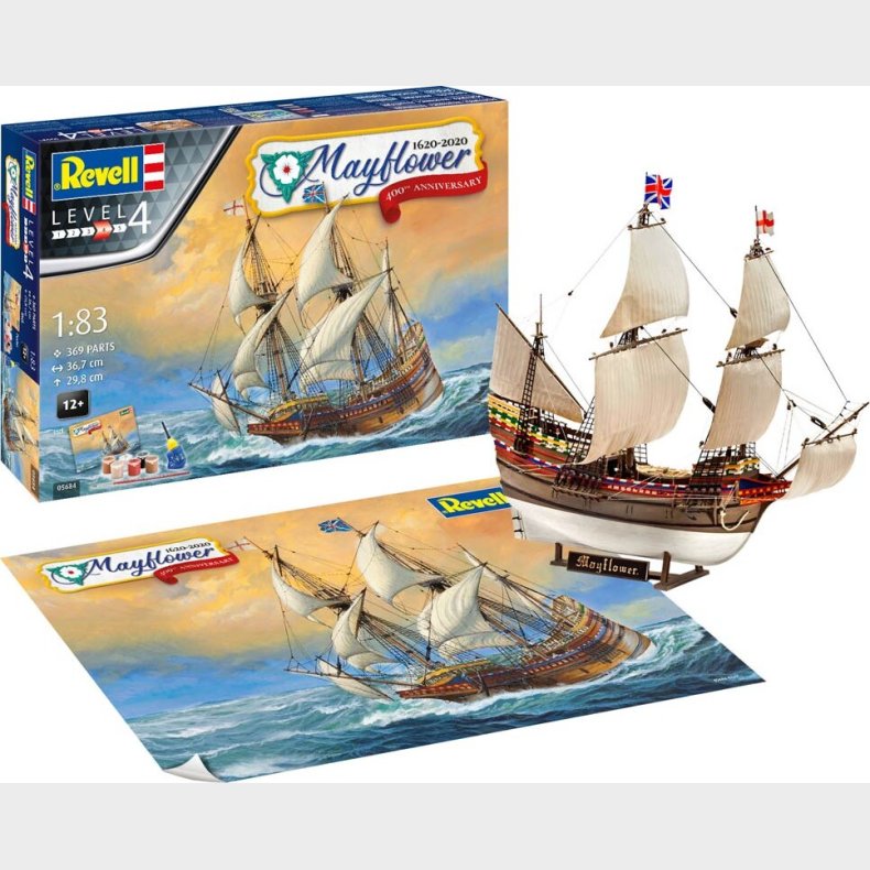 Revell - Mayflower Skib Bygges�t - 1:83 - Level 4 - 400th Anniversary - 05684
