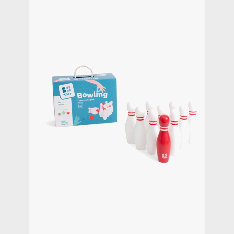 BS Toys Bowling, R�d/Hvid