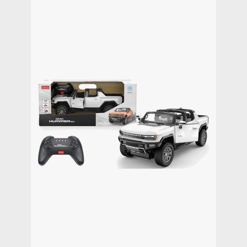 Rastar Hummer EV Fjernstyret Bil 1:16, Hvid