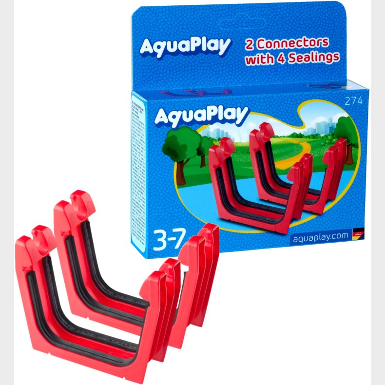 Aquaplay Kobling 2-pak, Rd