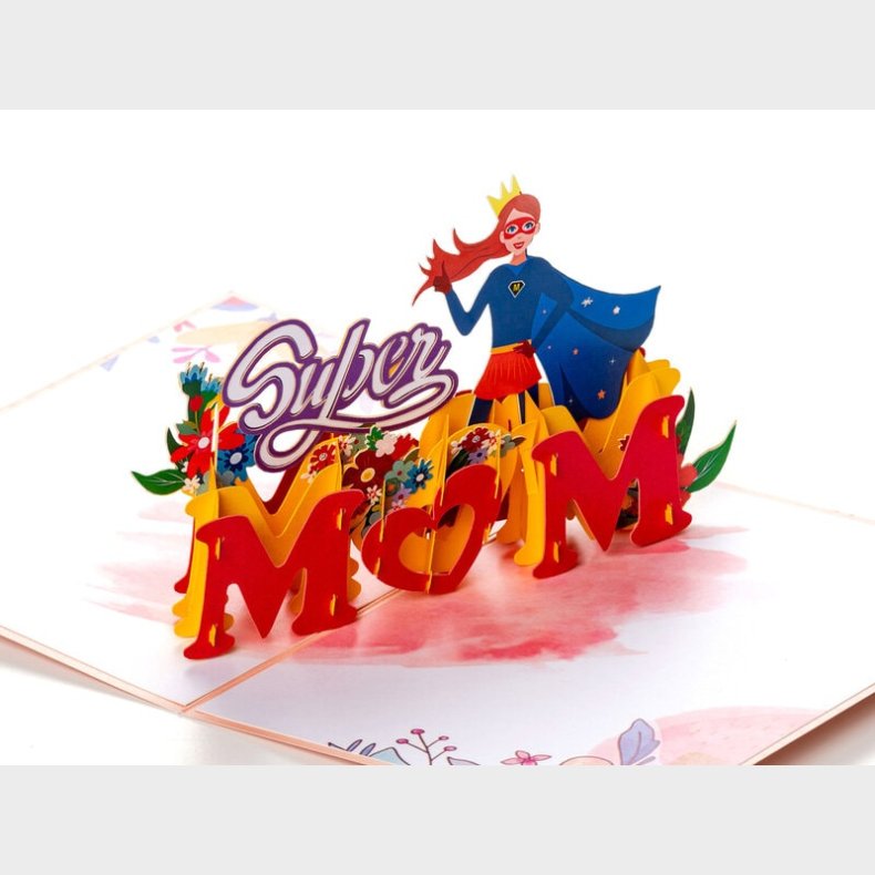 Pop Up-kort - Super Mom