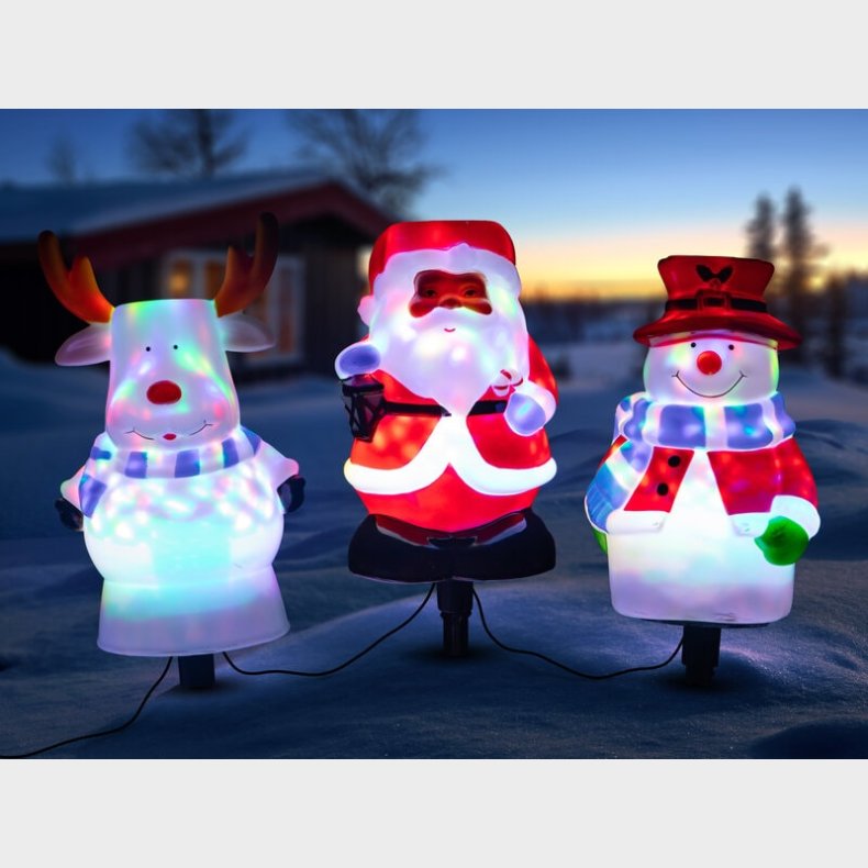 Havebelysning med Julefigurer