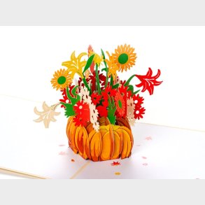 Pop up-kort  Efterrsbuket