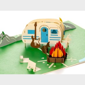 Pop Up-kort - Camping