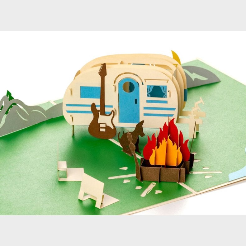 Pop Up-kort - Camping