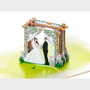 Pop up-kort  Brudepar