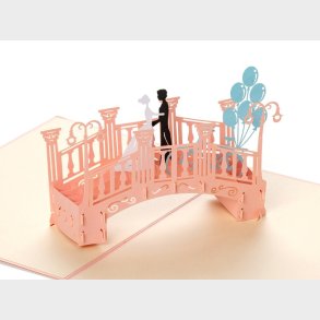 Pop up-kort  Krlighedspar