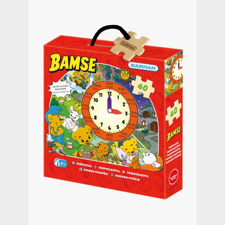 K�rnan Tr�puslespil Bamse Ur 40 Brikker