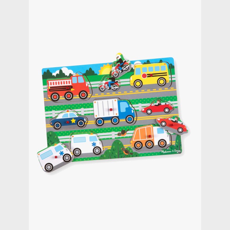 Melissa &  Doug Knoppuslespil Af Tr� Transportmidler 8 Dele