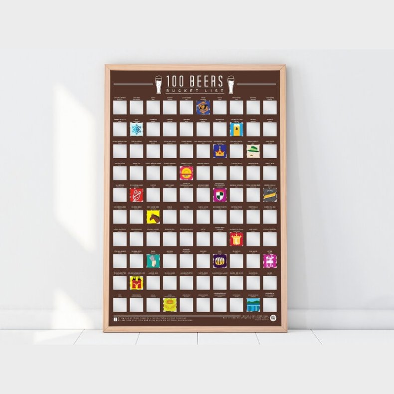 100 Beers Skrabeplakat