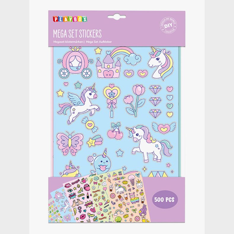 Playbox Megas�t Klisterm�rker Enhj�rning 500 Stk.