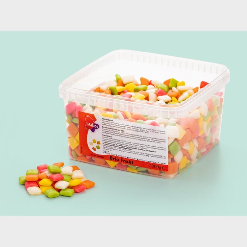 Brio Frugt Bland-selv slik i kasser 2 kg