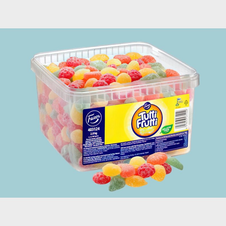 Tutti Frutti Sour Bland-selv slik i kasser 2 kg